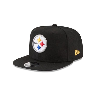 Black Pittsburgh Steelers Hat - New Era NFL High Crown 9FIFTY Snapback Caps USA9427530